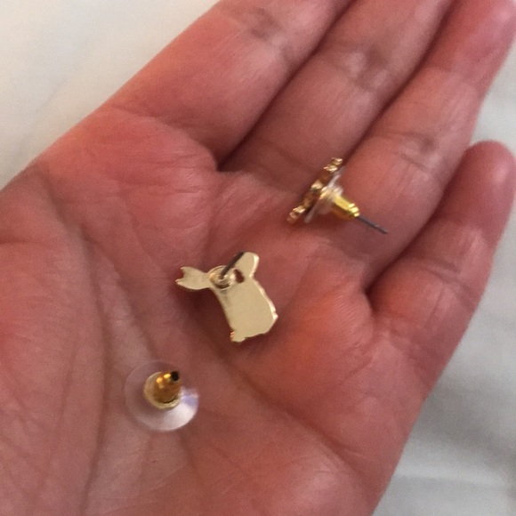 🌸NEW🌸 Lauren Conrad Bunny Flower Pearl Tail Earrings - Picture 9 of 12